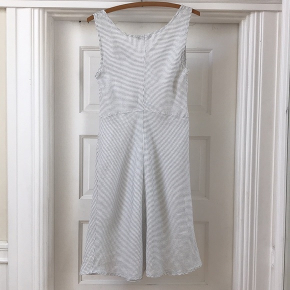 Cut Loose size Small linen sleeveless dress. Tiny black polka dots on white. EUC - Picture 6 of 8
